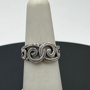 James‎ Avery Signed Vintage Retired Gentle Waves Swirl sterling silver Ring Sz 6